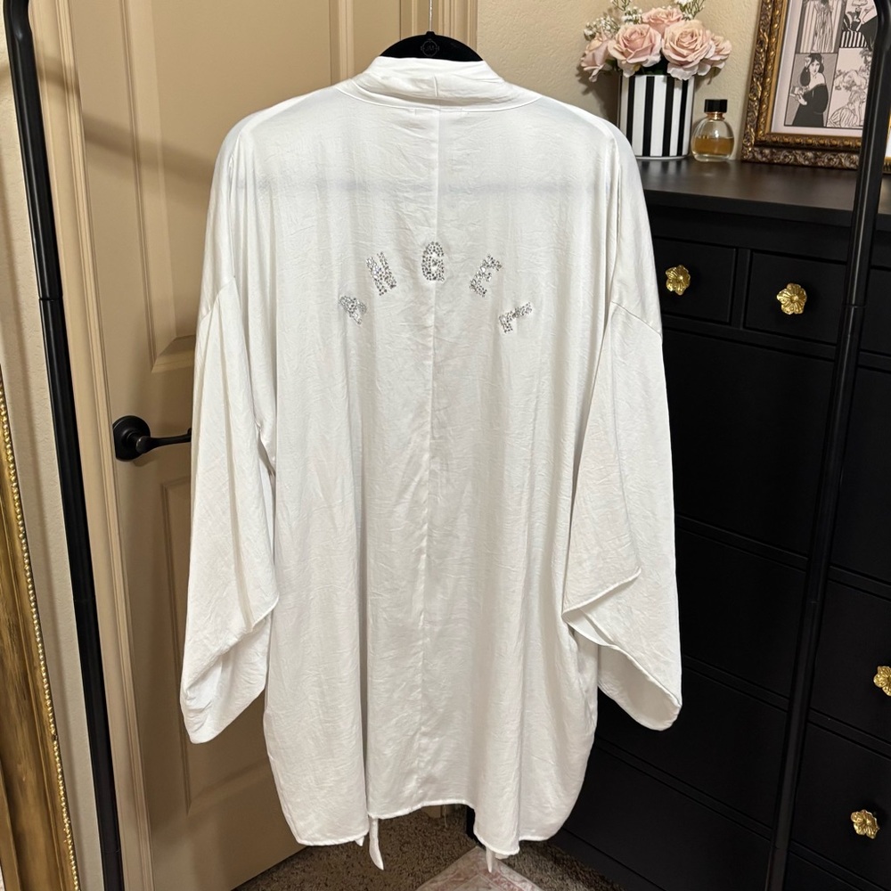 Victoria's Secret White “Angel” Bedazzled Kimono Robe